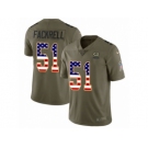 Youth Nike Green Bay Packers #51 Kyler Fackrell Limited Olive USA Flag 2017 Salute to Service NFL Jersey