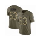 Youth Nike Green Bay Packers #53 Nick Perry Limited Olive Camo 2017 Salute to Service NFL Jersey