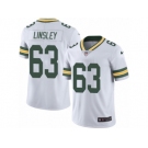 Youth Nike Green Bay Packers #63 Corey Linsley Limited White Rush NFL Jersey