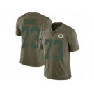 Youth Nike Green Bay Packers #73 Jahri Evans Limited Olive 2017 Salute to Service NFL Jersey