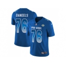 Youth Nike Green Bay Packers #76 Mike Daniels Royal Stitched NFL Limited NFC 2018 Pro Bowl Jersey