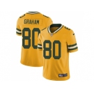 Youth Nike Green Bay Packers #80 Jimmy Graham Yellow Stitched NFL Limited Rush Jersey
