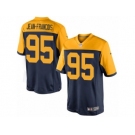 Youth Nike Green Bay Packers #95 Ricky Jean-Francois Limited Navy Blue Alternate NFL Jersey