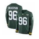 Youth Nike Green Bay Packers #96 Muhammad Wilkerson Limited Green Therma Long Sleeve NFL Jersey