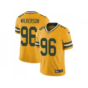 Youth Nike Green Bay Packers #96 Muhammad Wilkerson Yellow Stitched NFL Limited Rush Jersey