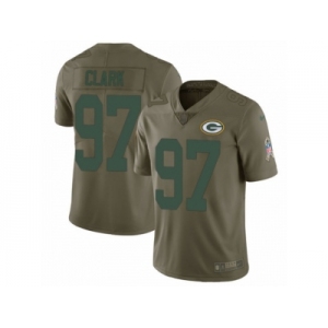 Youth Nike Green Bay Packers #97 Kenny Clark Limited Olive 2017 Salute to Service NFL Jersey