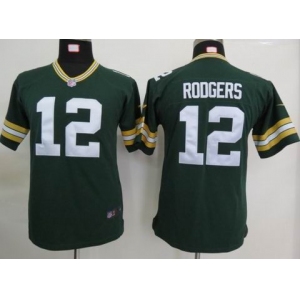 nike youth nfl jerseys green bay packers #12 rodgers green[nike]