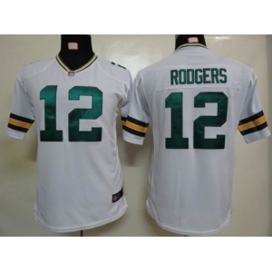 nike youth nfl jerseys green bay packers #12 rodgers white[nike]