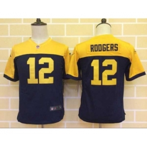 nike youth nfl jerseys green bay packers #12 rodgers yellow-blue[nike]
