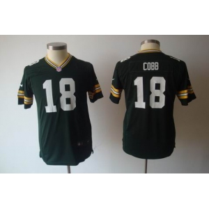 nike youth nfl jerseys green bay packers #18 cobb green[nike]