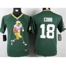 nike youth nfl jerseys green bay packers #18 cobb green[portrait fashion]