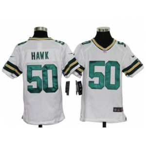 nike youth nfl jerseys green bay packers #50 hawk white[nike]