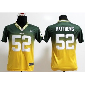 nike youth nfl jerseys green bay packers #52 clay matthews green-yellow[nike drift fashion][second version]