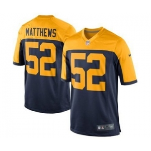 nike youth nfl jerseys green bay packers #52 clay matthews yellow-blue[nike]