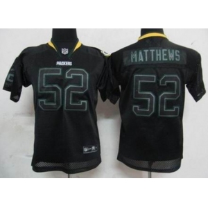 nike youth nfl jerseys green bay packers #52 matthews black[lights out]