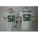nike youth nfl jerseys green bay packers #52 matthews white[nike limited]