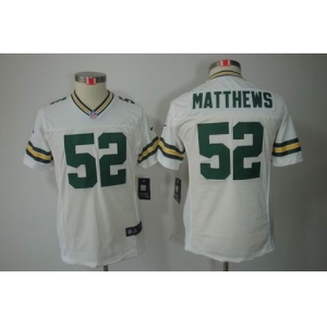 nike youth nfl jerseys green bay packers #52 matthews white[nike limited]