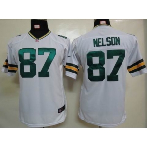 nike youth nfl jerseys green bay packers #87 nelson white[nike]