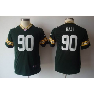 nike youth nfl jerseys green bay packers #90 raji green[nike]