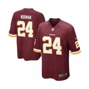 Men Washington Redskins #24 Josh Norman Burgundy Home Game Jersey