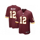 Men's Nike Washington Redskins #12 Colt McCoy Game Burgundy Red Team Color NFL Jersey