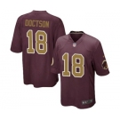 Men's Nike Washington Redskins #18 Josh Doctson Game Burgundy Red Gold Number Alternate 80TH Anniversary NFL Jersey