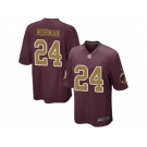 Men's Nike Washington Redskins #24 Josh Norman Game Burgundy Red Gold Number Alternate 80TH Anniversary NFL Jersey