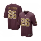 Men's Nike Washington Redskins #26 Adrian Peterson Game Burgundy Red Gold Number Alternate 80TH Anniversary NFL Jersey