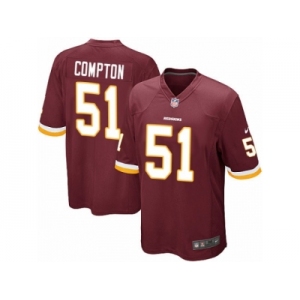 Men's Nike Washington Redskins #51 Will Compton Game Burgundy Red Team Color NFL Jersey