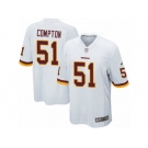 Men's Nike Washington Redskins #51 Will Compton Game White NFL Jersey