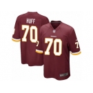 Men's Nike Washington Redskins #70 Sam Huff Game Burgundy Red Team Color NFL Jersey