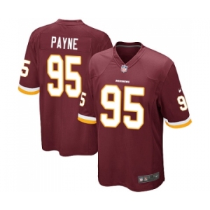 Men's Nike Washington Redskins #95 Da'Ron Payne Game Burgundy Red Team Color NFL Jersey