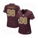 Men's Nike Washington Redskins #98 Matt Ioannidis Game Burgundy Red Gold Number Alternate 80TH Anniversary NFL Jersey