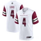 Mens Washington Commanders #4 Frankie Luvu Nike White Away Vapor Limited Jersey