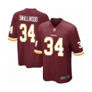 Men's Washington Redskins #34 Wendell Smallwood Game Burgundy Red Team Color Football Jersey