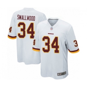 Men's Washington Redskins #34 Wendell Smallwood Game White Football Jersey