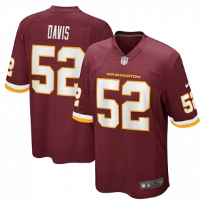 Men's Washington Redskins #52 Jamin Davis Nike Burgundy 2021 NFL Draft First Round Pick Game Jersey