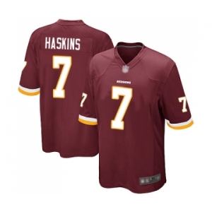 Men's Washington Redskins #7 Dwayne Haskins Game Burgundy Red Team Color Football Jersey