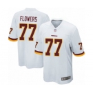 Men's Washington Redskins #77 Ereck Flowers Game White Football Jersey