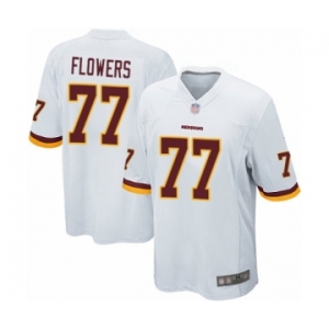 Men's Washington Redskins #77 Ereck Flowers Game White Football Jersey