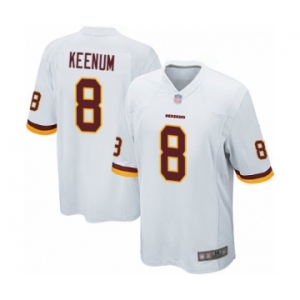 Men's Washington Redskins #8 Case Keenum Game White Football Jersey