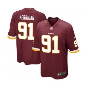 Men's Washington Redskins #91 Ryan Kerrigan Game Burgundy Red Team Color Football Jersey