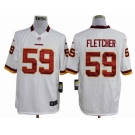 nike nfl jerseys washington redskins #59 fletcher white[game]