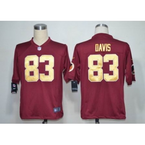 nike nfl jerseys washington redskins #83 davis red[game yellow number]