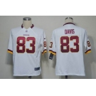 nike nfl jerseys washington redskins #83 davis white[game]