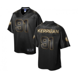 nike nfl jerseys washington redskins #91 kerrigan black gold collection[game]