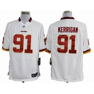 nike nfl jerseys washington redskins #91 kerrigan white[game]