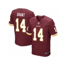 Men Nike Washington Redskins #14 Ryan Grant Elite Burgundy Red Team Color NFL Jersey