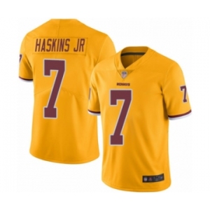 Men Washington Redskins #7 Dwayne Haskins Elite Gold Rush Vapor Untouchable Football Jersey