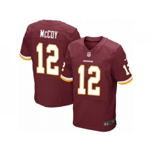 Men's Nike Washington Redskins #12 Colt McCoy Elite Burgundy Red Team Color NFL Jersey